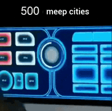 a computer screen with the words 500 meep cities