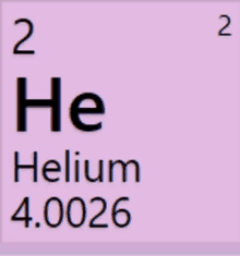 a periodic table of the elements showing the helium chemical element