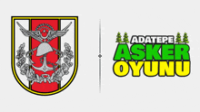 a logo for adatepe asker oyunu shows a military emblem