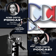 a collage of acmg digital podcast logos