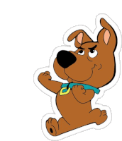 scooby doo is a cartoon character with a blue collar