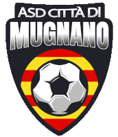 an asd citta di mugnano logo with a soccer ball