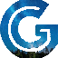 the letter g is in a blue circle with a white outline .