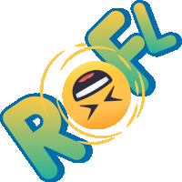 a cartoon drawing of a smiley face with the word rofl below it