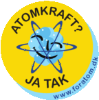 a yellow circle with the words atomkraft ja tak written on it