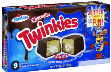 a box of hostess chocolate covered twinkies