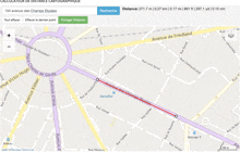 a map shows the distance between avenue de friedland and avenue hugo