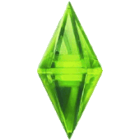 a green diamond in the shape of a diamond on a white background .