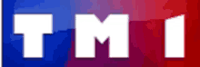 a blue , red and white logo for tm1