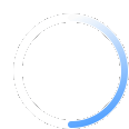 a white circle with a blue stripe in the middle of it .