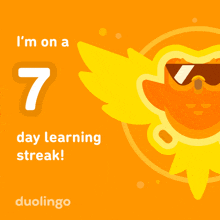 a sticker that says ' i 'm on a 7 day learning streak ' on it