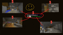 a screenshot of a minecraft game with a smiley face pinned to the bottom right