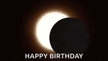 a birthday card with a partial eclipse of the sun