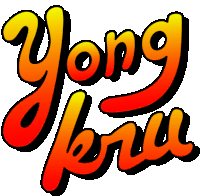 the word yong is written in red and yellow letters