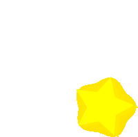 a yellow star on a white background with a glowing center