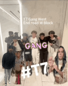 a group of young people are posing for a picture and the caption says gang west end road w block