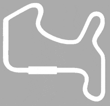 a white drawing of a race track with a gray background