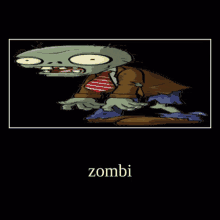 a picture of a cartoon zombie with the word zombi on the bottom