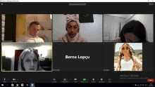 a screen shot of a zoom meeting with berna lopcu in the center