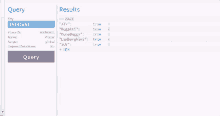 a screenshot of a web page with a query and results section