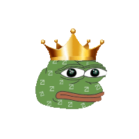 a frog wearing a crown with the letter n on it