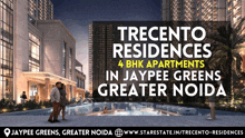 an advertisement for trecento residences in jaypee greens greater noida