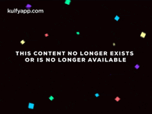 a black background with colorful squares and the words " this content no longer exists or is no longer available "