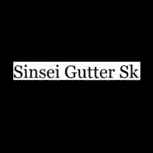 a black and white logo for sinsei gutter sk