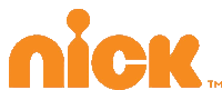 a logo for nickelodeon is orange and white