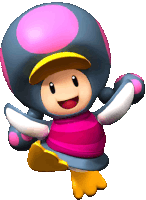 a cartoon character is wearing a pink shirt and hat