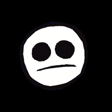 a drawing of a smiley face with two eyes