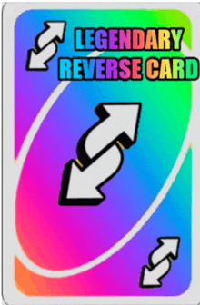 a reverse card that says legendary on it