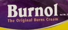 burnol the original burns cream is shown in purple and yellow