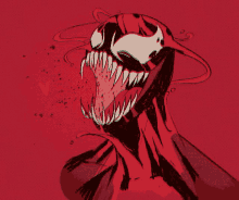 a drawing of carnage with its mouth open