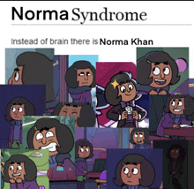 norma syndrome instead of brain there is norma khan written on the top