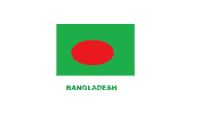 a green square with a red circle in the middle and the word bangladesh underneath