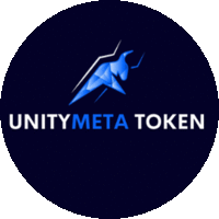 a logo for unity meta token with a bull