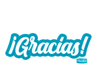 a blue and white logo that says gracias on a white background