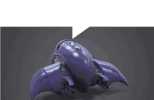 a 3d model of a purple flying object