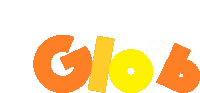 a globe logo that is orange and yellow on a white background