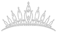 a tiara made of silver beads and diamonds