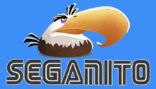 a logo for sega mito with an angry bird