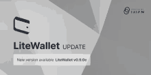 a litewallet update is being advertised on a white background