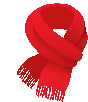 a red scarf with fringe on the ends