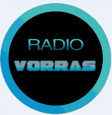 a logo for radio vorras is displayed in a blue and black circle