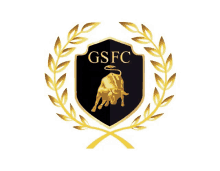 a logo for gsfc shows a bull and laurel wreath