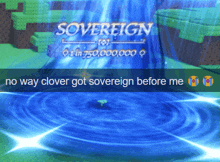 a screenshot of a video game with the word sovereign on it