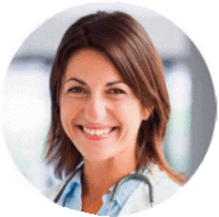 a female doctor wearing a stethoscope around her neck is smiling for the camera .