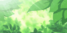 a picture of green leaves with the hashtag ushi-o