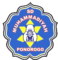 the logo for sd muhammadiyah ponorogo is blue